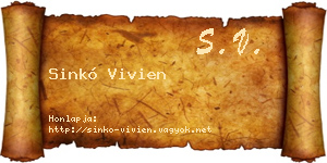 Sinkó Vivien névjegykártya